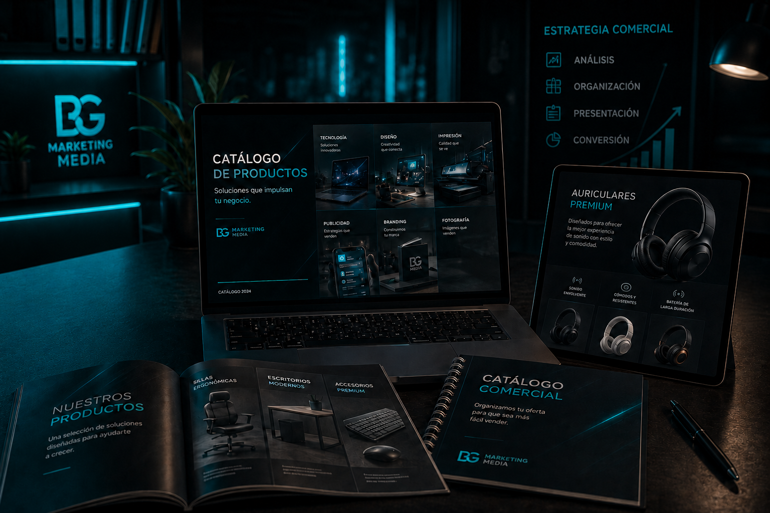 Desarrollo de Catálogos y Contenido Comercial